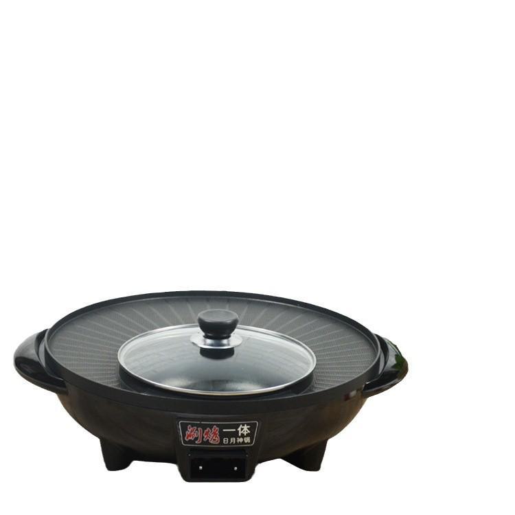 Многофункциональная электрическая кастрюля для шабу-шабу и гриля с антипригарным покрытием — доступны прямоугольные и круглые варианты