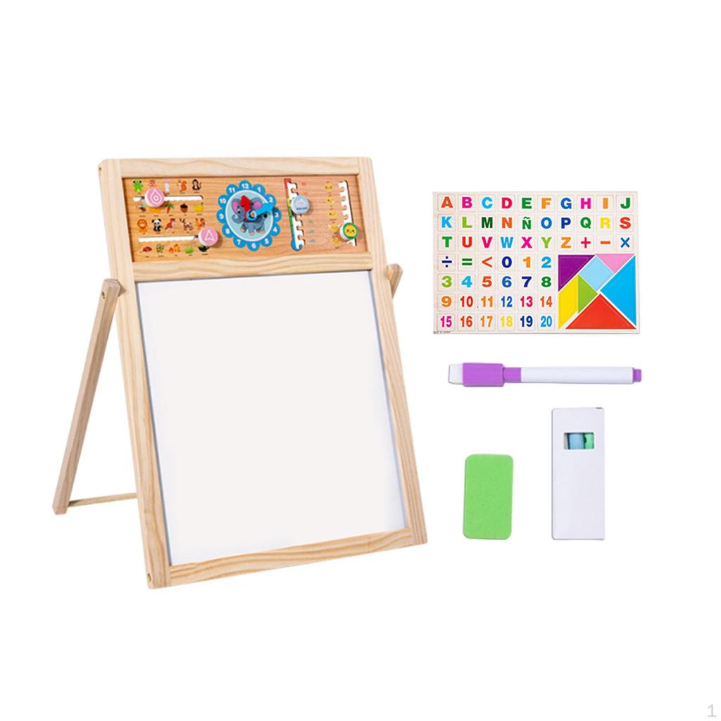 Детский мольберт для рисования двухсторонний развивающий игрушка для письма и рисования на английском языке