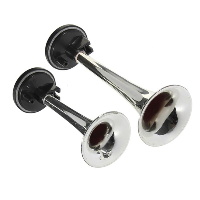 2шт черный воздушный рожок двойной труба воздушный насос воздушный рожок труба автомобиль грузовик поезд лодка