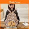 Capybara Cartoon Vibrant School Backpack For Children With Durable Nylon Material And Fun Design