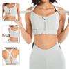Sports Bras Tights Yoga Vest Front Zipper Plus Size Adjustable Strap Shockproof Gym Fitness Athletic Brassiere