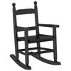 Kids  Rocking Chair Black Solid Poplar Wood