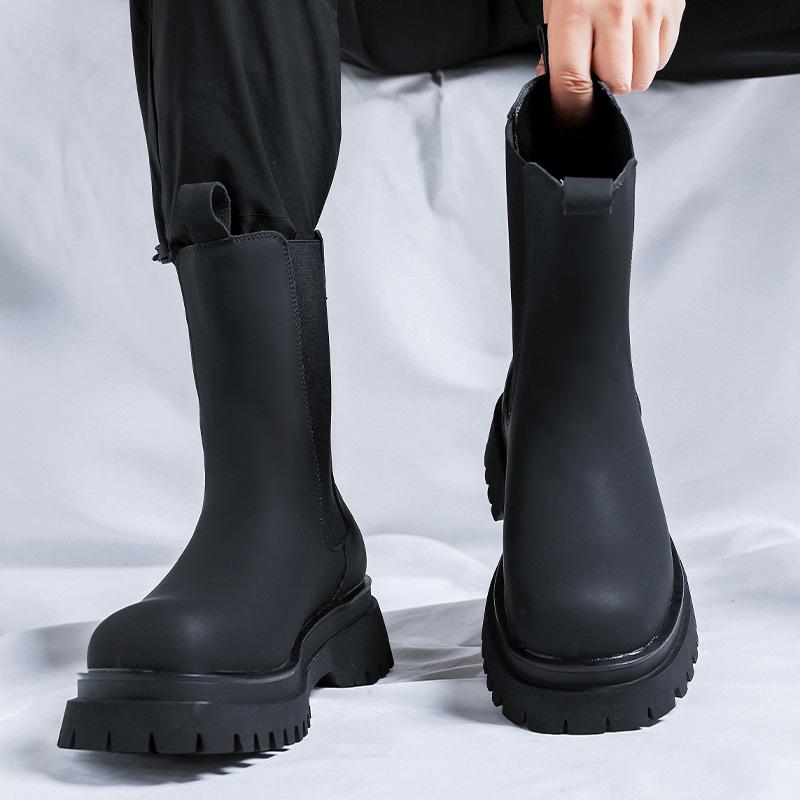 Ботинки Челси Мужские британские высокие ботинки-сигареты Мужские высокие ботинки Locomotive Martin 9883-Y