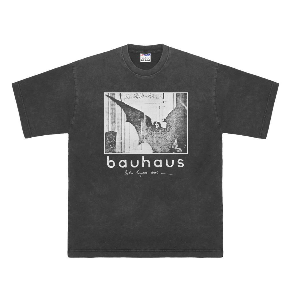 Bauhaus T Shirt Bela Lugosis Dead New Wave Goth Rock Post Punk Cocteau Twins Band Summer Mens Tops Clothes Washed Cotton Shirt