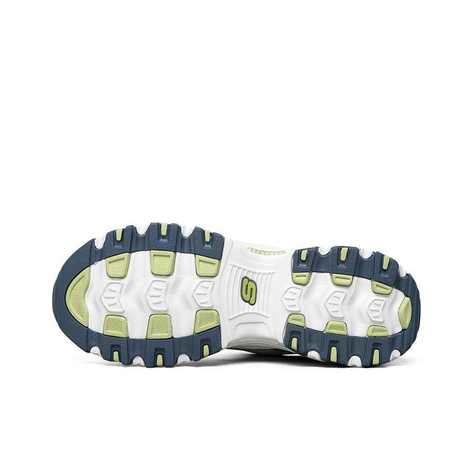 Skechers DLites 1.0 Обувь Панда Молочный Чай Медведь Морская Соль Лимон Удобные Спортивные Толстая Подошва Повседневная Обувь Женская кроссовка Белый Синий Зеленый 13167-WNVL