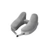 Storage Bag Inflatable Neck Pillow Soft Velour Cover Neck Support Pillow  for Adults