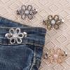 Button Clasps Flower Pants Button Tightener Zinc Zinc Alloy Jean Buttons for Loose Jeans  Party