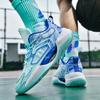Новые светящиеся в темноте дышащие сетчатые баскетбольные кроссовки мужские настоящие боевые студенческие спортивные кроссовки с резиновой подошвой