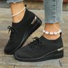 Women Causal Sneakers Mesh Fashion Breathable Women Sneakers Lace Up Sports Shoes for Women Platform Walking Running Sneakers