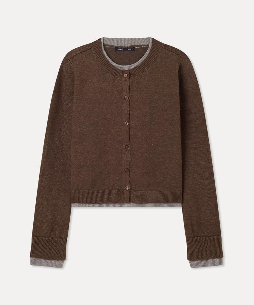 MIXXO Пуловер с пуговицами, многослойный, с цветовыми блоками Re Kag121T_Miwkag37Qt