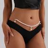 Tassel Pearl Waist Chain Multi-layer Beads Chain Belt Fashion Waist Chain Belt  Body Jewelry