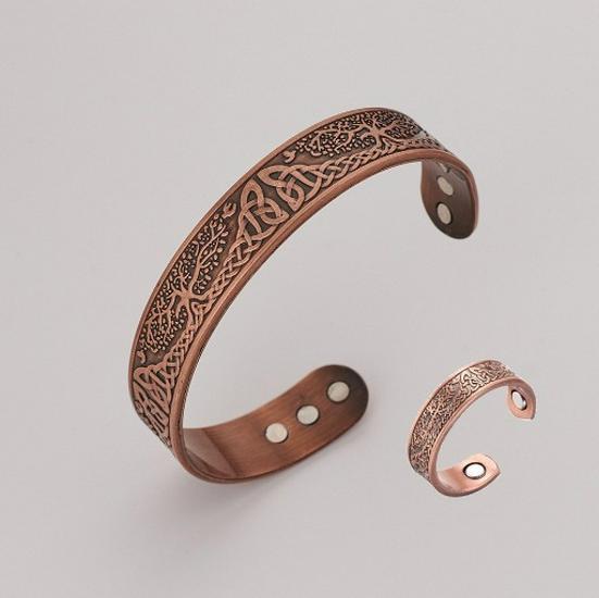 Браслет из красной меди «Дерево жизни» с магнитной энергией - Унисекс украшение