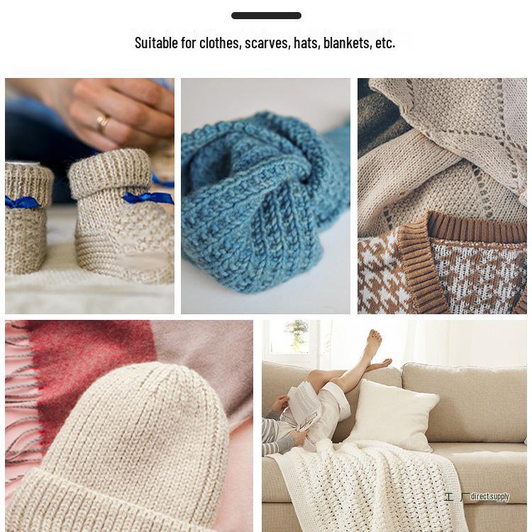 Набор двусторонних инструментов для вязания крючком и спицами: Мелкие крючки для свитеров, шапок, тапочек, сумок