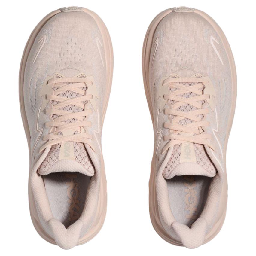 HOKA One One CLIFTON 10 Беговые кроссовки Женские Бежевый Розовый 1162031-BWDR