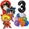 Dragonball Birthday Decoration Goku Stickers Balloons Disposable Tableware Tablecloth Straw Cup Plates Baby Shower Supplies Toy
