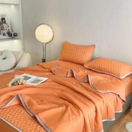 Новое Летнее Одеяло из Прохладного Шелка Однотонное, Мягкое и Удобное Одеяло для Кондиционера, Односпальное, для Взрослых, Подарочное Одеяло