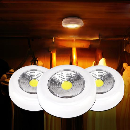 Беспроводной светодиодный ночник, маленькая круглая лампа, суперяркая, высокая яркость, энергосберегающая лампа для установки под шкафом, сенсорное управление