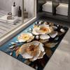 Flower Printing Bathroom Thickening Mat Bath Non-slip Carpets In Wash Basin Bathtub Side Floor Rug Shower Room Doormat Memory Foam 3D Pad