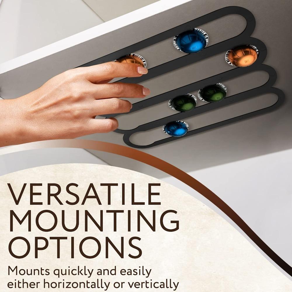 14x11.75 Inches Wall Capsule Holder Durable Plastic Wall Mounted Coffee Holder  For Home Kitchen