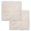 Seat Cushions 2 Pcs White 40x40 cm Real Sheepskin