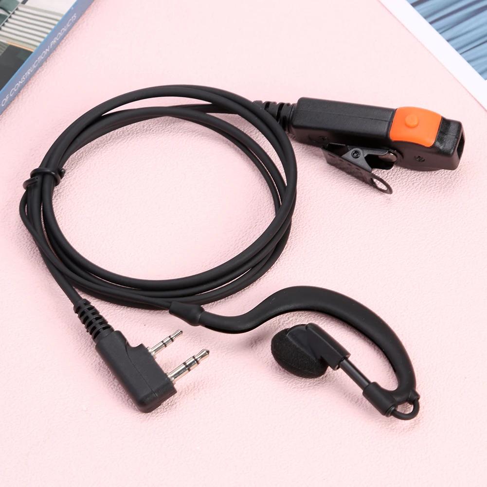 PU Проводная гарнитура для рации, наушники K-Plug, гарнитура-вкладыш, двойная PTT, G-тип с микрофоном для Kenwood Baofeng 888S TYT