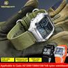 Для Casio маленькие квадратные AE1200/1300/1000 A158/A159/A168 F91W DW-291H нейлоновый холщовый ремешок аксессуары мужские спортивные часы цепочка 18 мм