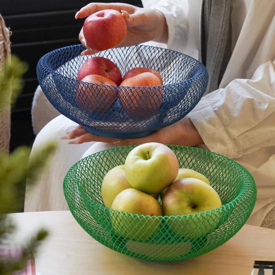 Fruit Plate with Built-in Drainage Holes Bird Nest Design Fruit Basket Kitchen Counter Dining Table Home Decor