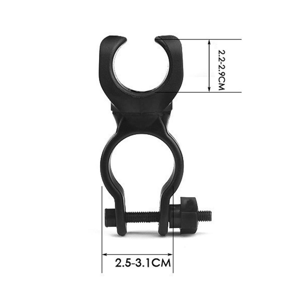 8PCS 360 Degree Rotation Bike Flashlight Mount Plastic Bicycle Flashlight Clip Electric Wheelchair