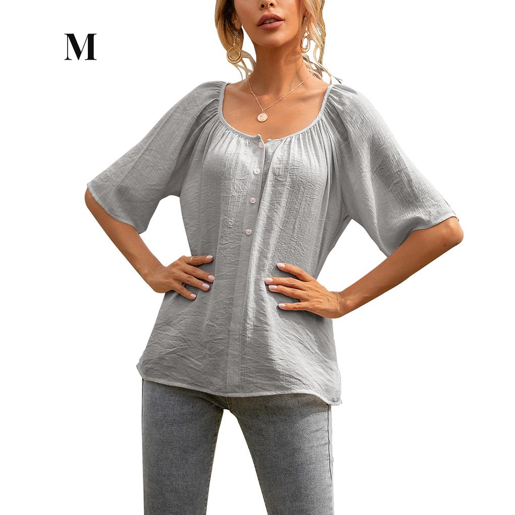 Женская блузка с коротким рукавом летний повседневный топ