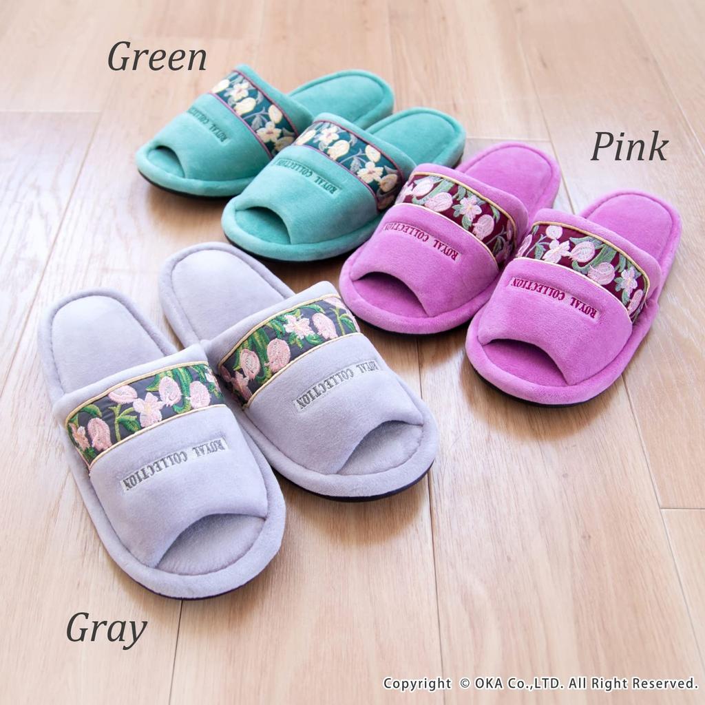 Oka Royal Collection Arts Pink Scandinavian Slippers, (Washable, Style)