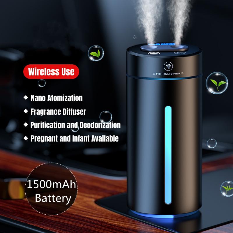 380 мл двойной распылитель автомобильный увлажнитель воздуха USB зарядка мини эфирное масло диффузор с подсветкой беспроводной автомобильный арома увлажнитель