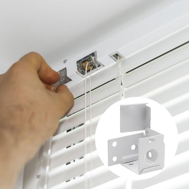 4 шт. Белые кронштейны для жалюзи, 1 дюйм, Металлическая конструкция, для улучшения эстетики дома