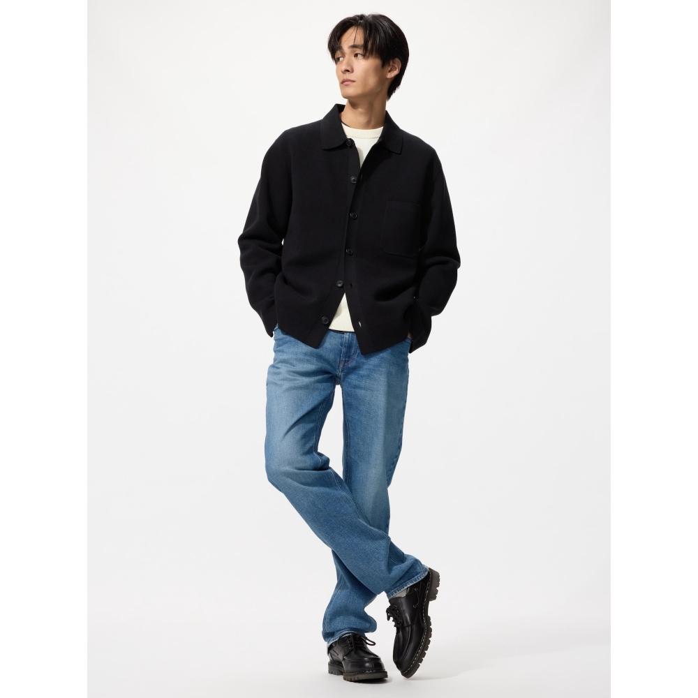 Uniqlo Японские узкие прямые джинсы длинные