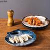 Japanese Style Ceramic Shell Shape Plate Dumpling Plate Sushi Plate Dessert Plates Molecular Cuisine Specialty Tableware