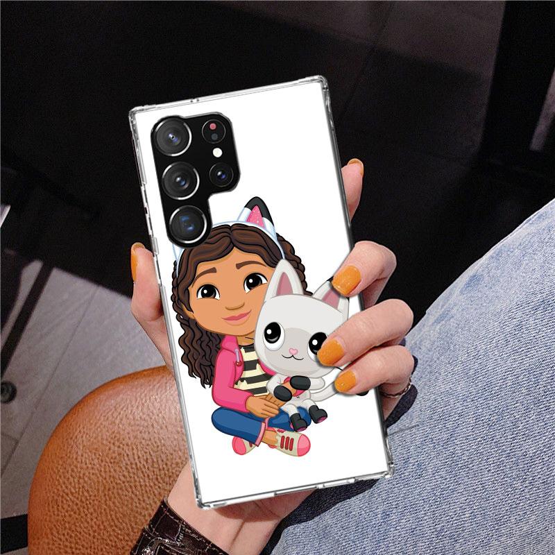 Cartoon Gabbys Dollhouse Phnoe Case for Samsung Galaxy S26 S25 Edge S23 S24 Ultra S22 Plus S21 S20 FE Unique Cover Soft Coque Ga