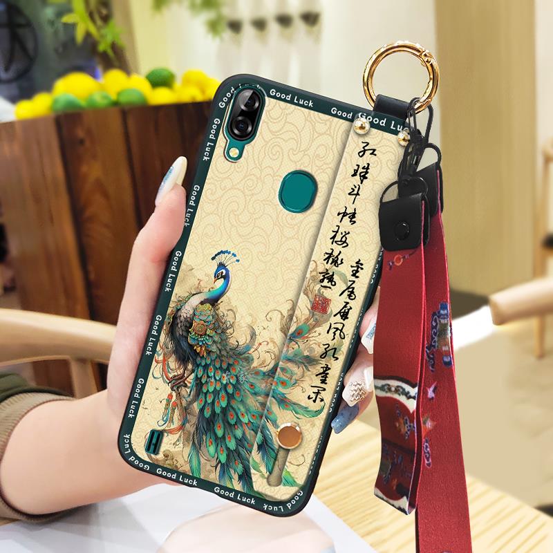 Мягкий силиконовый чехол для телефона Blackview A60 Pro Водонепроницаемая задняя крышка Подставка Противоударный Пылезащитный Прочный Ремешок