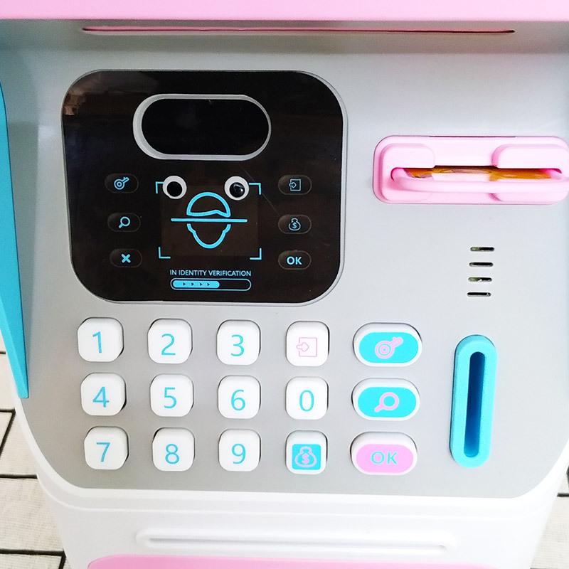 Копилка-ATM с распознаванием лиц и голосовым управлением, с паролем, музыкой и механизмом для монет, для девочек