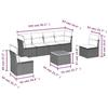 VidaXL Salon de jardin avec coussins 7 pcs beige résine tressée 3223552