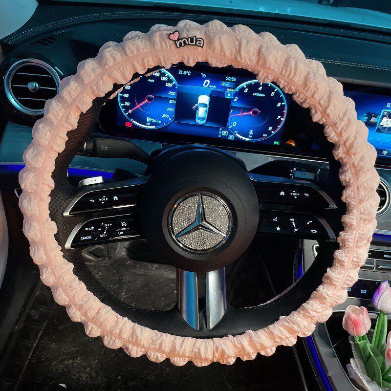 Car Steering Wheel Cover Cute Goddess Style Summer 2024 Korean Cartoon Non-Slip Sweat-Absorbent Ultra-Thin Handle Cover Car Accessories