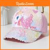 Mermaid Unicorn Cartoon Baseball Cap With Sun Protection For Girls Kids Summer Sunhat
