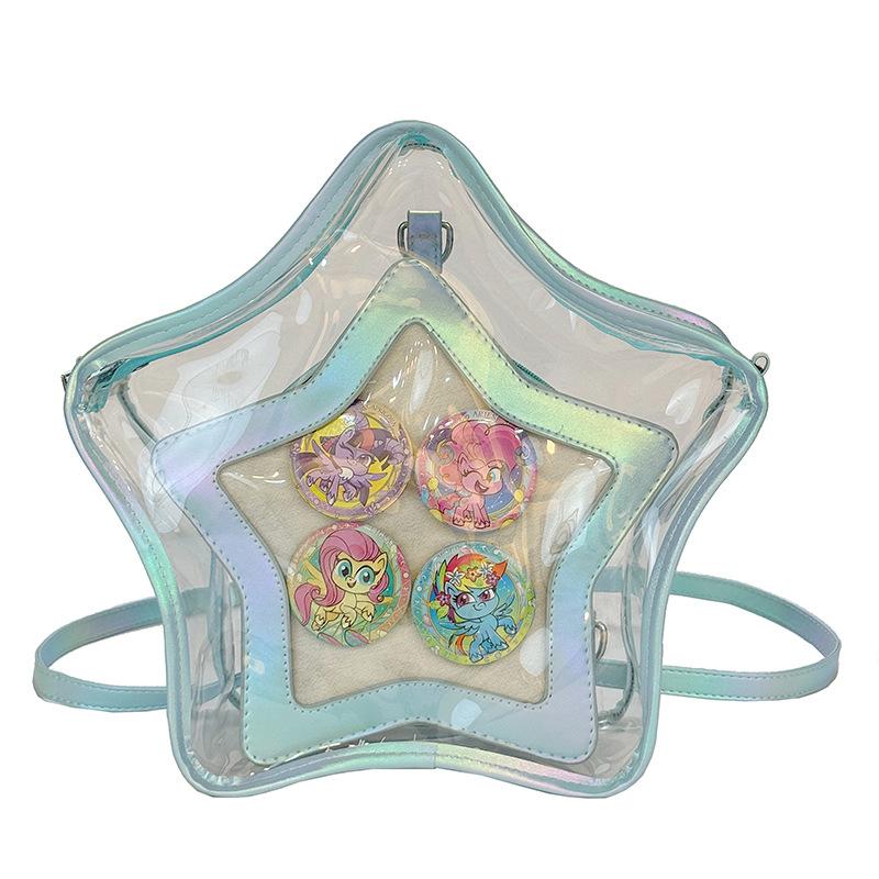 Звезда пентаграмма прозрачная сумка женская на плечо через плечо кроссбоди большая вместимость рюкзак