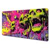 Neon Horror Tcg Playmatwaterproof Nonslip Trading Card Game Mousepad For Tabletop Hobby Supplies