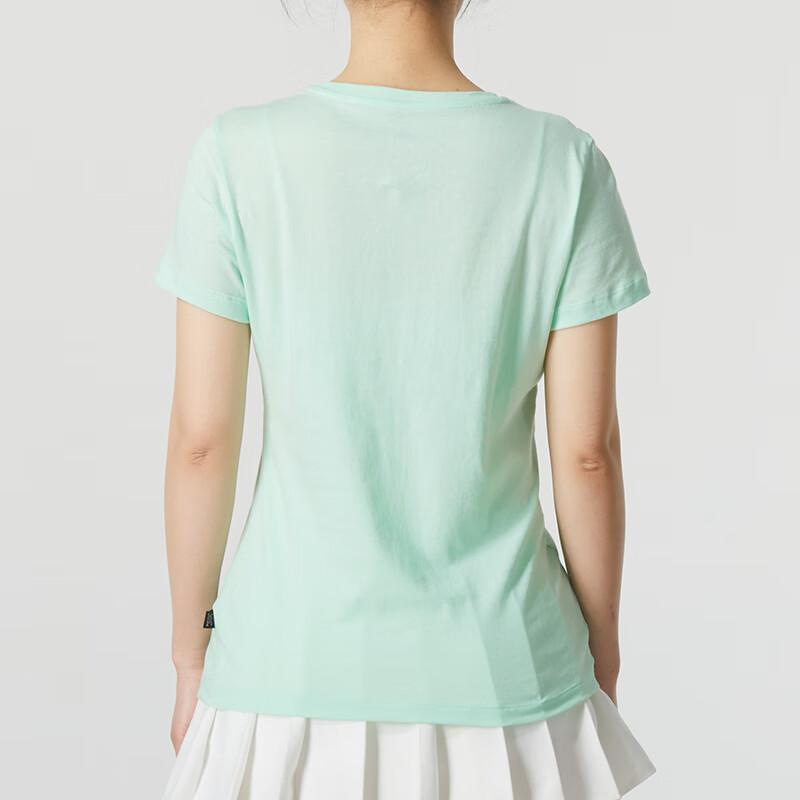 Puma Alphabet Print Training Sports Short Sleeve T-Shirt Women Tops Mint-Green 682140-88