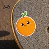 Trendy Aesthetic Decals for Teens 50PCS Cartoon Orange Theme Stickers, Healing Style Waterproof Vinyl Fresh Fruit Stationery Decals, DIY Scrapbooking