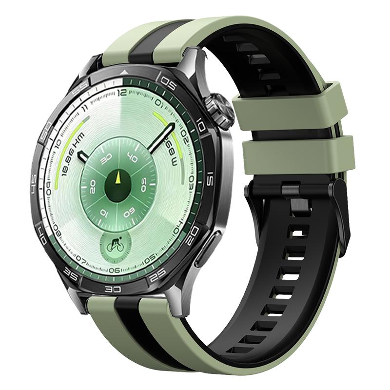 Двухцветный силиконовый ремешок, совместимый с Huawei Watch GT6 46 мм. Мягкий, дышащий сменный ремешок для запястья для Huawei GT5 GT4 GT3 46 мм