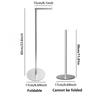 Rust-Proof Stainless Steel Paper Roll Stand Single Pole Floor Standing Paper Dispenser  Bedroom