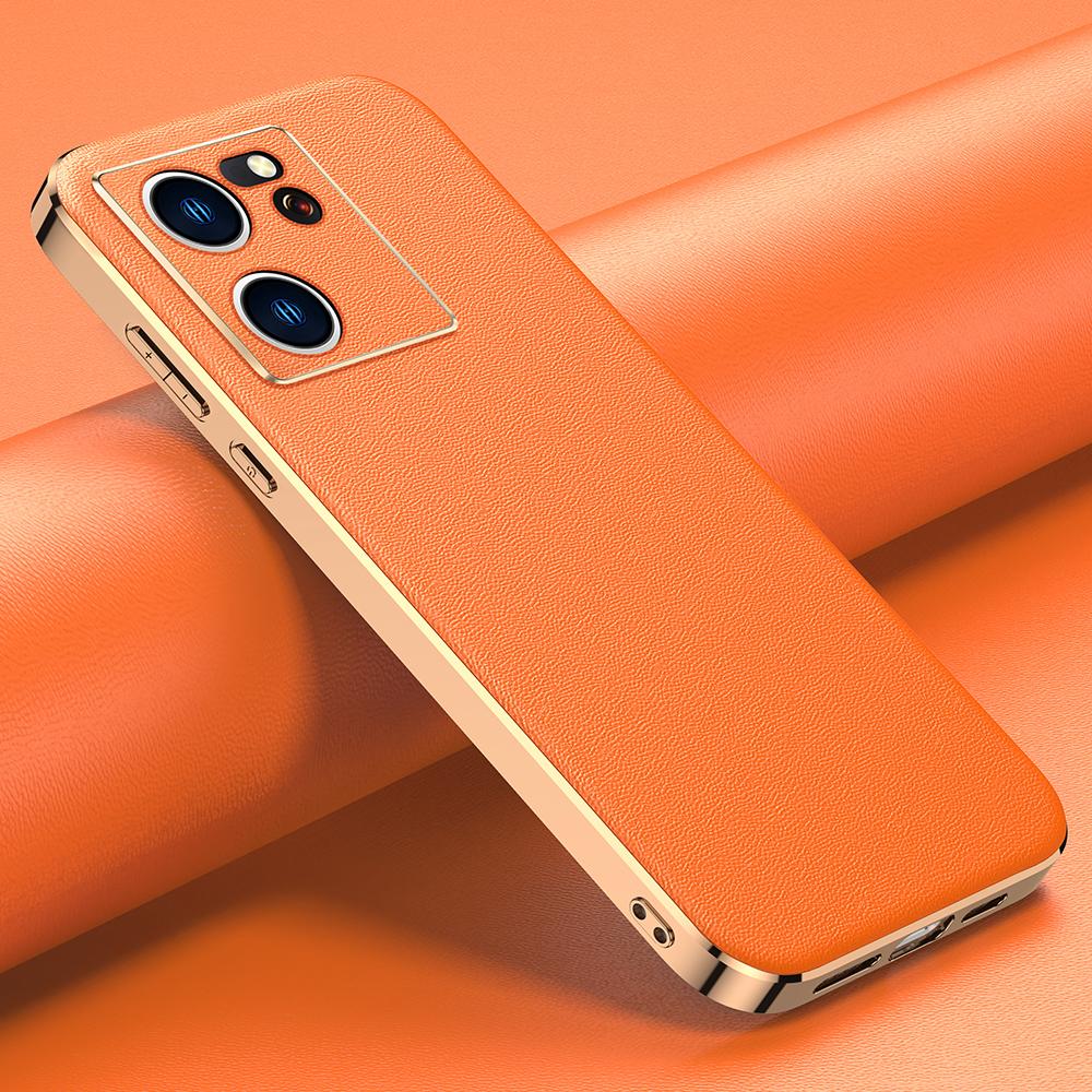 Чехол для телефона из натуральной кожи для Xiaomi Mi 13T 13TPro 14 Pro 13 13Ultra Luxury Plating Full Lens Protection Back Cover