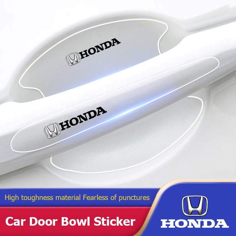 8Pcs Car Door Bowl Handle Protective Sticker Anti-collision Strip For Honda Civic Fit Jazz Accord Pilot CRV Odyssey Passport Cit HG3