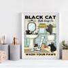 Cute Animals Canvas Painting Black Cat Get Naked Poster Shark Rabbit Raccoon Print Toilet Wall Art Picture Bathroom Home Decor
