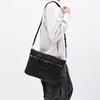 Bally Design Zipper Closure Leather Briefcase Men briefcase Black 6301126